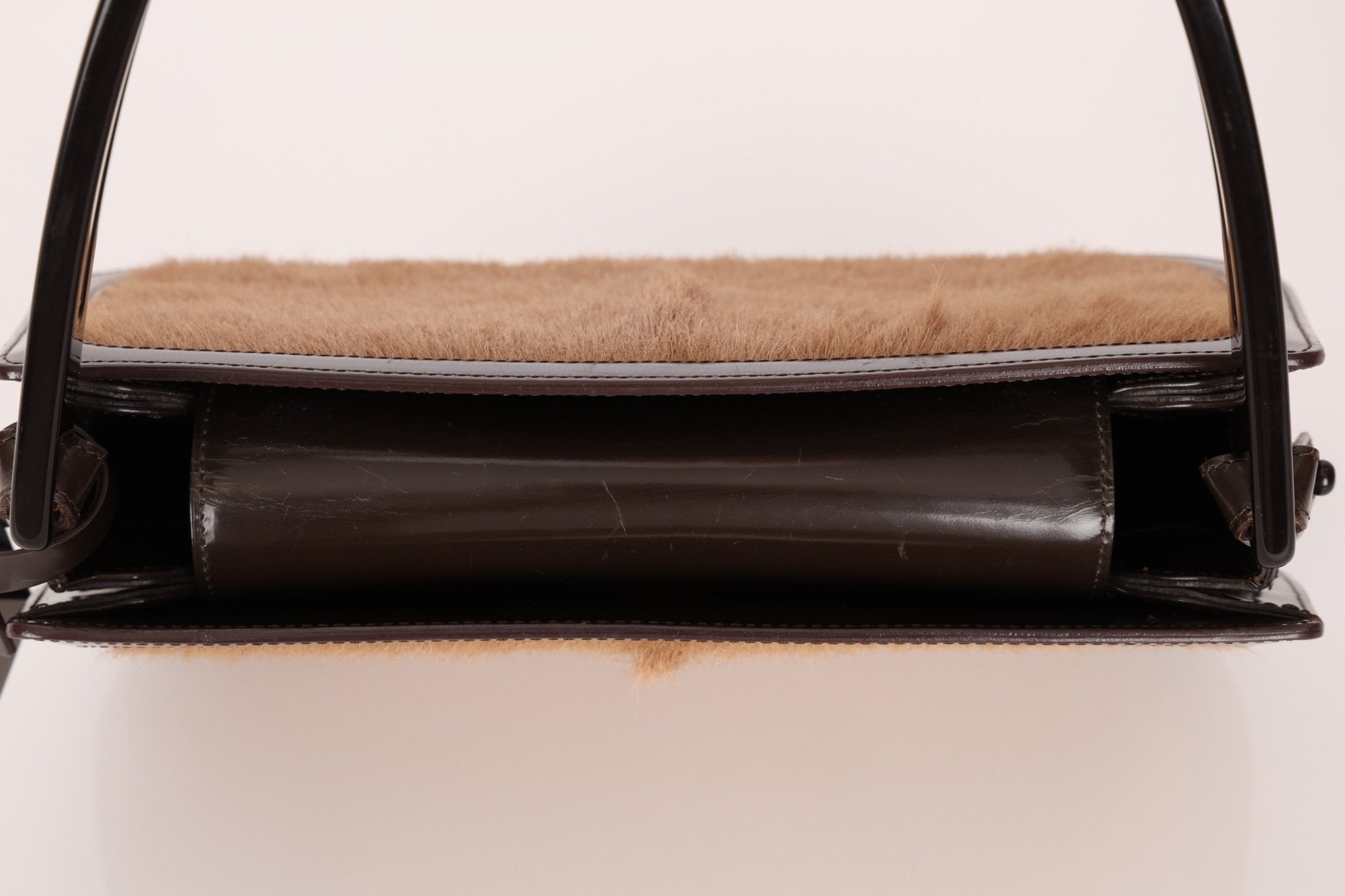 Celine Ponyhair Patent Trimmed Donna Bag - FashioNica