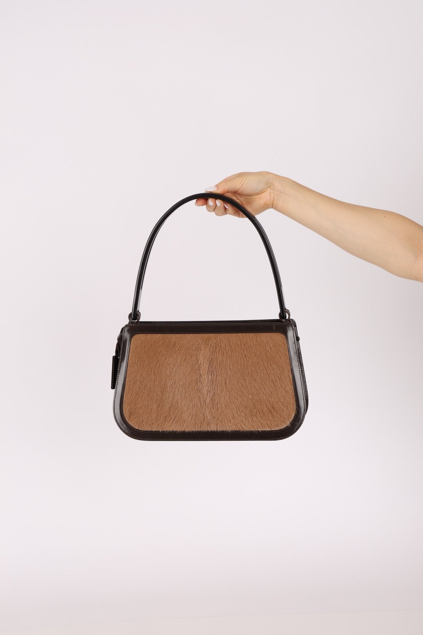 Celine Ponyhair Patent Trimmed Donna Bag - FashioNica