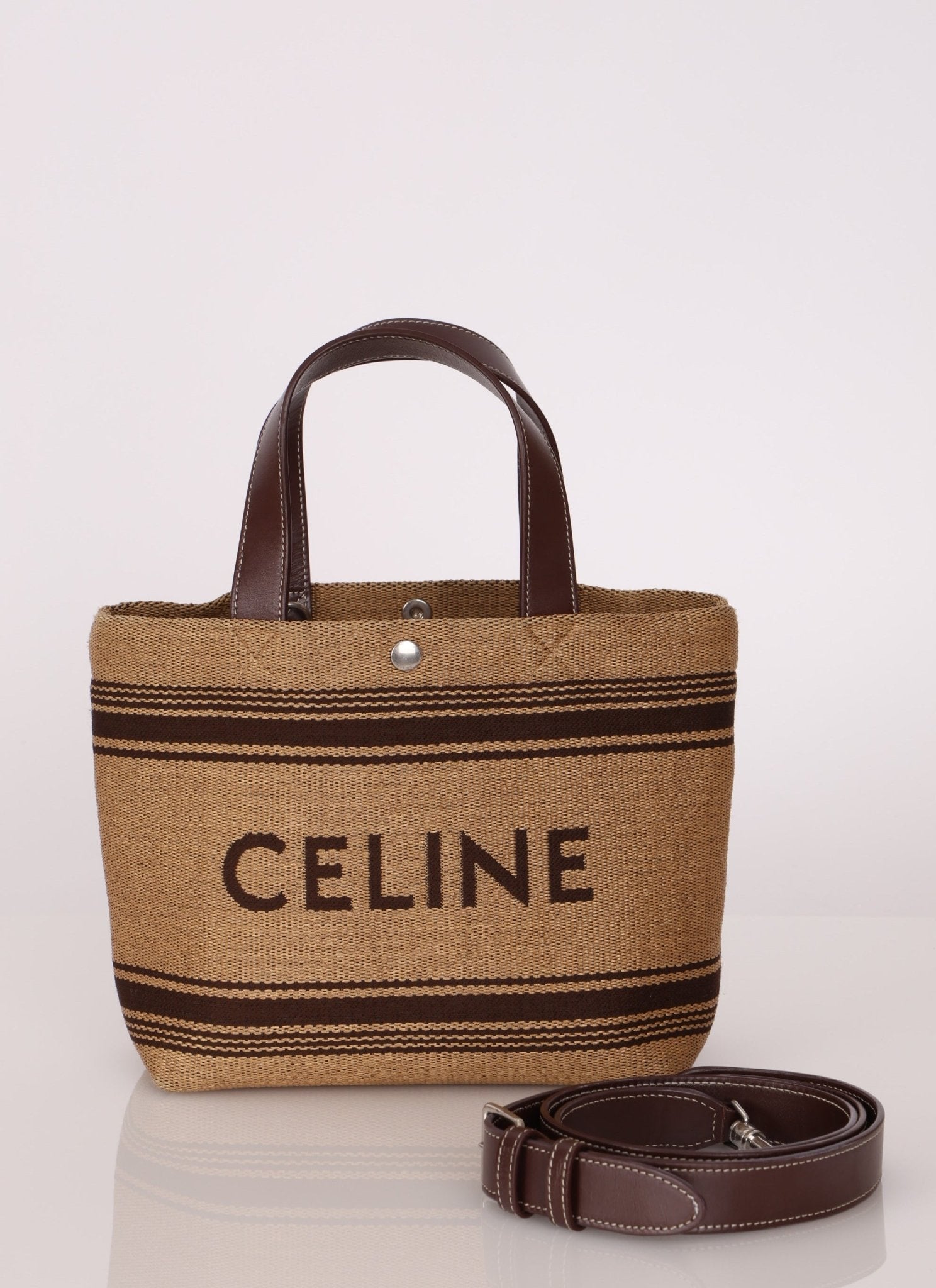 Celine Raffia Cabas Mini Tote - FashioNica