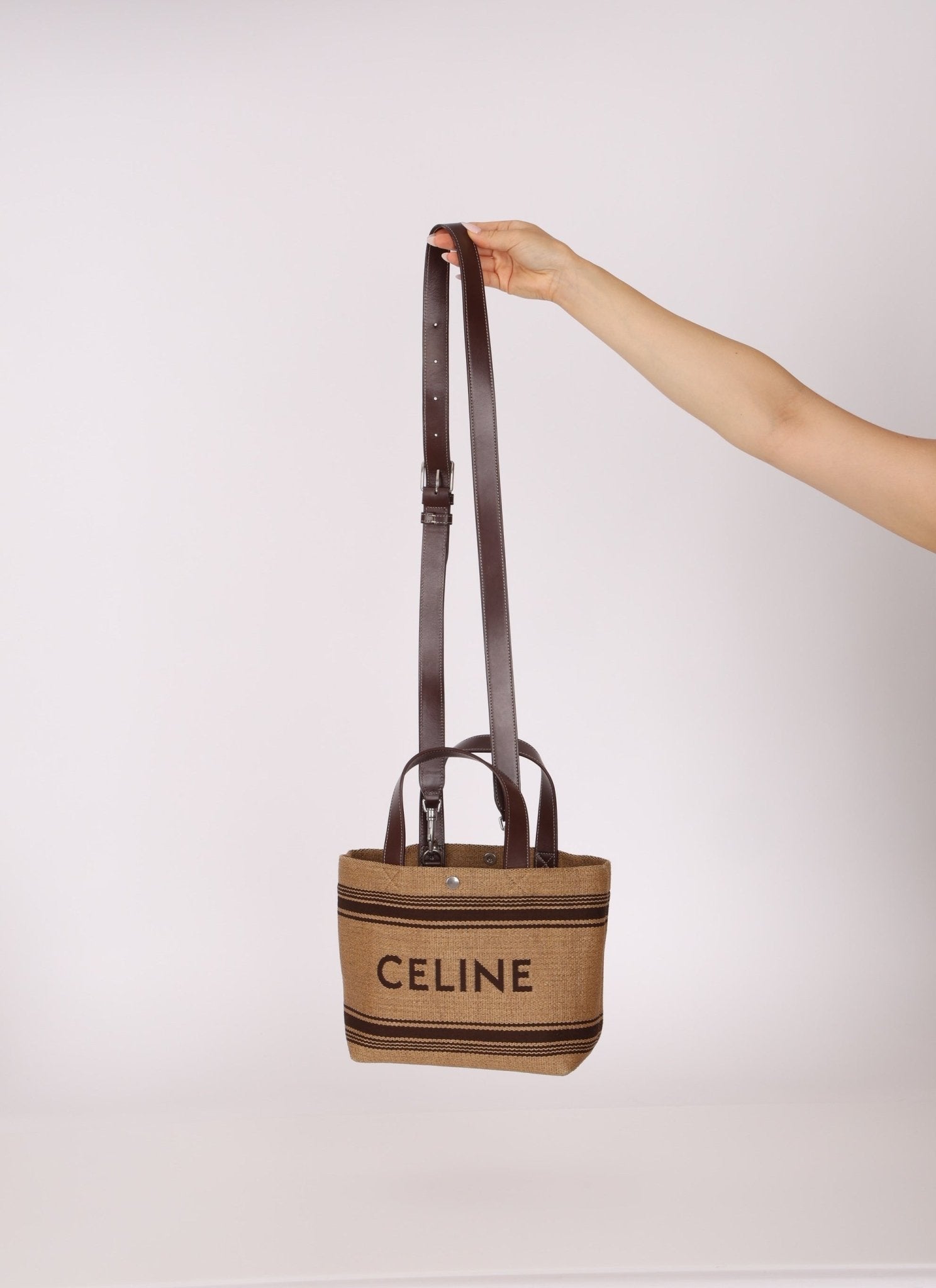 Celine Raffia Cabas Mini Tote - FashioNica
