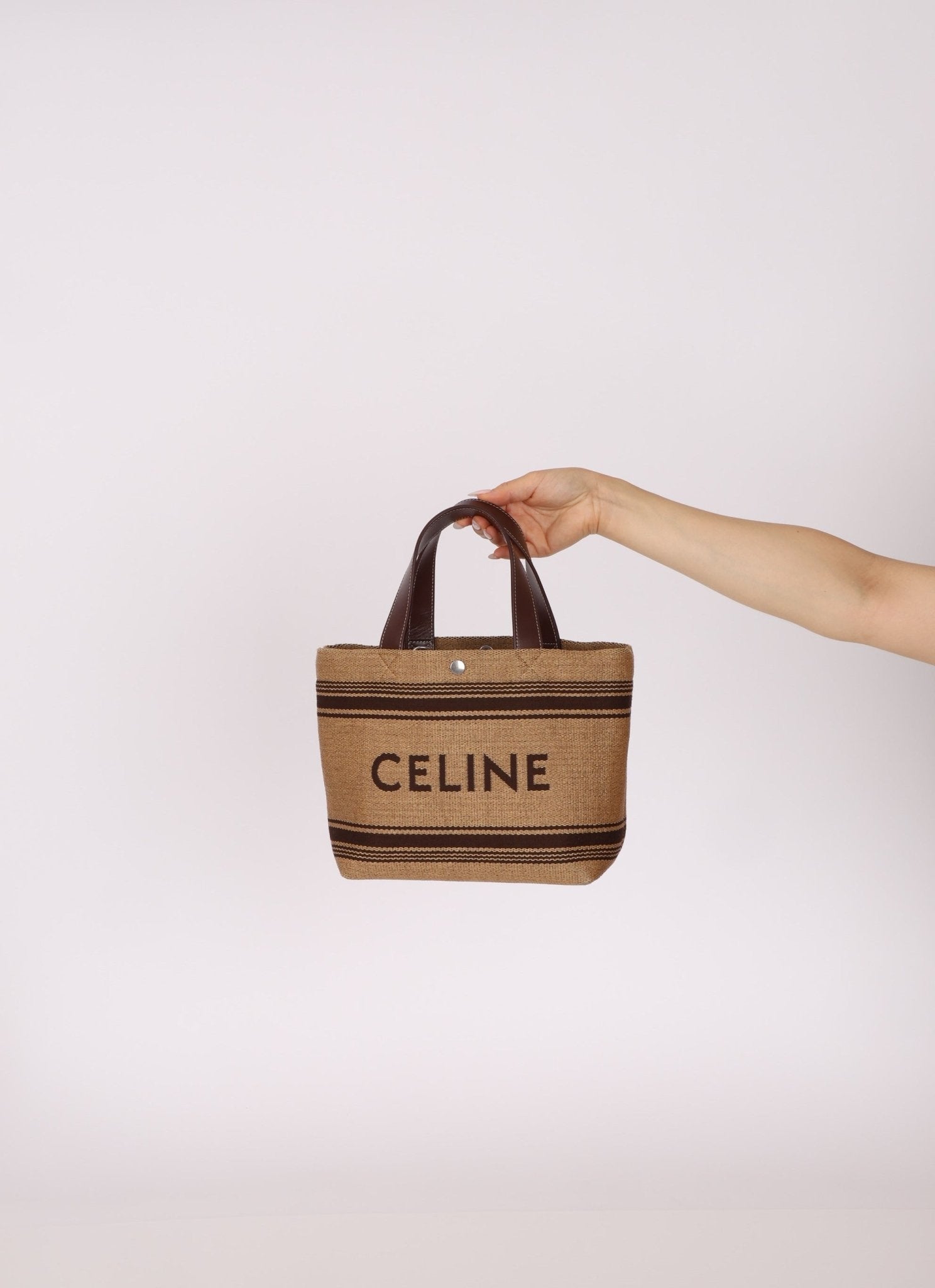 Celine Raffia Cabas Mini Tote - FashioNica