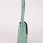 Celine Sea Foam Box Shiny Calfskin Claude Shoulder Bag - FashioNica