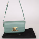 Celine Sea Foam Box Shiny Calfskin Claude Shoulder Bag - FashioNica