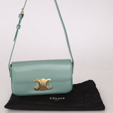 Celine Sea Foam Box Shiny Calfskin Claude Shoulder Bag - FashioNica