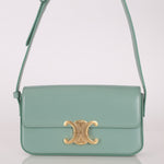 Celine Sea Foam Box Shiny Calfskin Claude Shoulder Bag - FashioNica