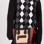 Celine Tri - color Nubuck Nano Luggage Tote - FashioNica