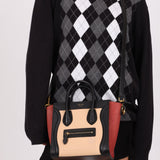 Celine Tri - color Nubuck Nano Luggage Tote - FashioNica