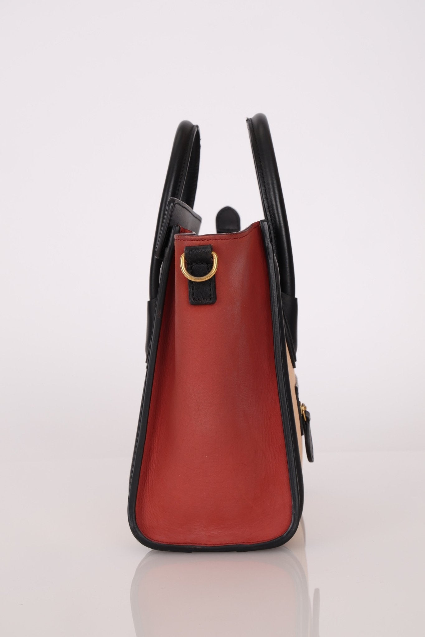 Celine Tri - color Nubuck Nano Luggage Tote - FashioNica