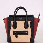 Celine Tri - color Nubuck Nano Luggage Tote - FashioNica