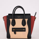 Celine Tri - color Nubuck Nano Luggage Tote - FashioNica