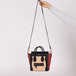 Celine Tri - color Nubuck Nano Luggage Tote - FashioNica