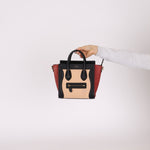 Celine Tri - color Nubuck Nano Luggage Tote - FashioNica