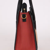 Celine Tri - color Nubuck Nano Luggage Tote - FashioNica
