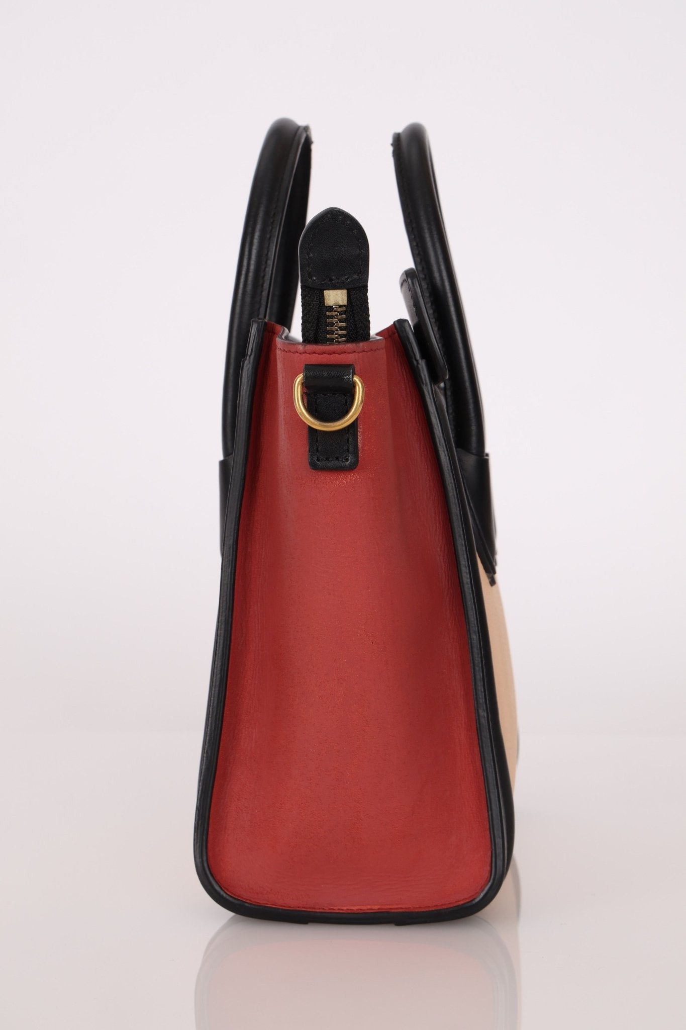 Celine Tri - color Nubuck Nano Luggage Tote - FashioNica