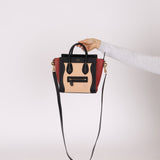 Celine Tri - color Nubuck Nano Luggage Tote - FashioNica
