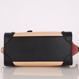 Celine Tri - color Nubuck Nano Luggage Tote - FashioNica