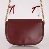 Celine Triomphe Bordeaux Leather Maillon Bag - FashioNica