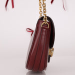 Celine Triomphe Bordeaux Leather Maillon Bag - FashioNica