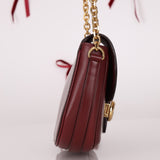 Celine Triomphe Bordeaux Leather Maillon Bag - FashioNica