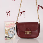Celine Triomphe Bordeaux Leather Maillon Bag - FashioNica