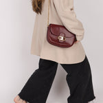 Celine Triomphe Bordeaux Leather Maillon Bag - FashioNica
