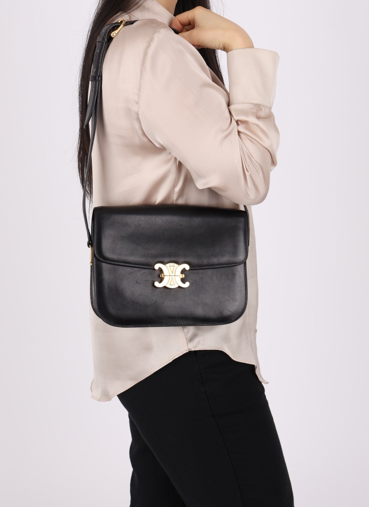 Celine Triomphe Box Shoulder Bag - FashioNica