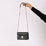 Celine Triomphe Calfskin Wallet on Chain - FashioNica