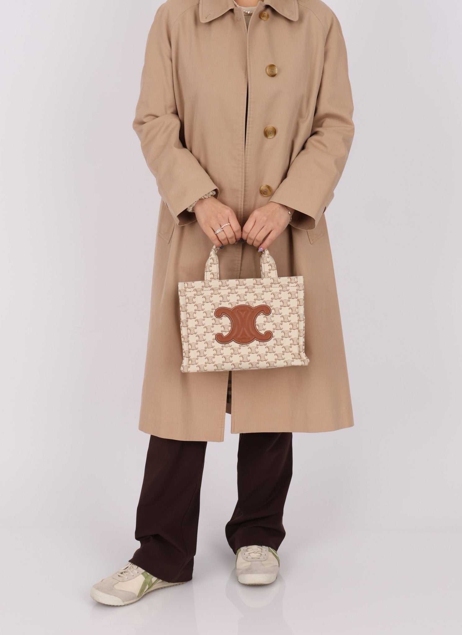 Celine Triomphe Canvas Small Cabas Thais - FashioNica