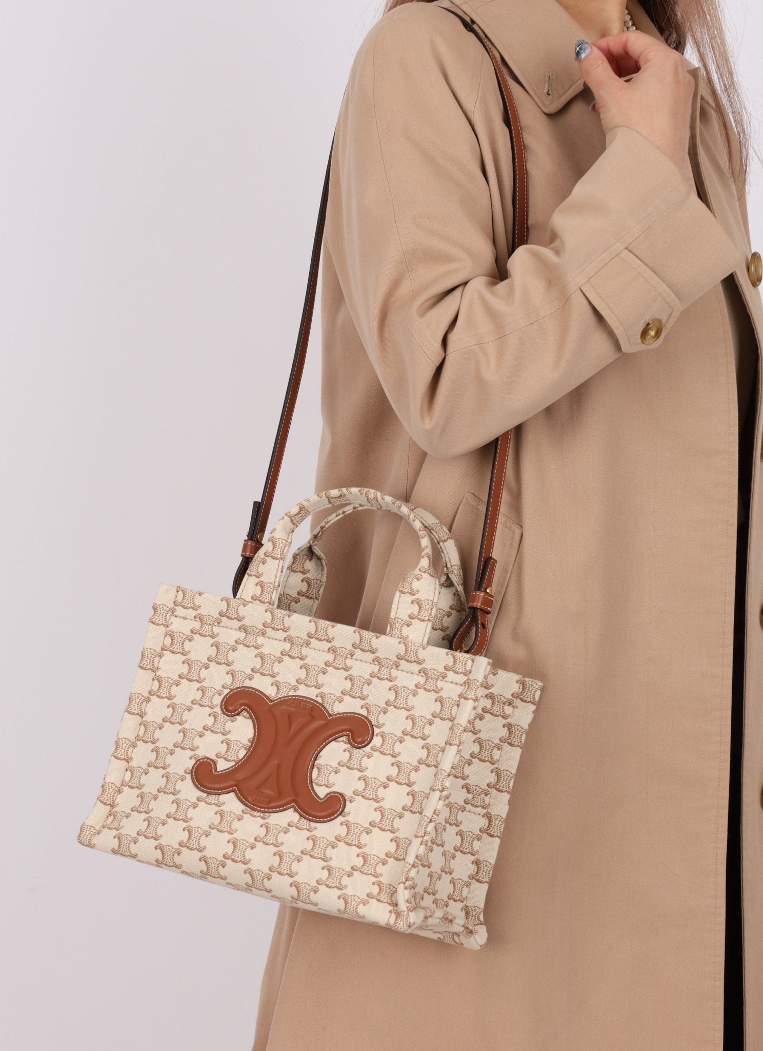Celine Triomphe Canvas Small Cabas Thais - FashioNica