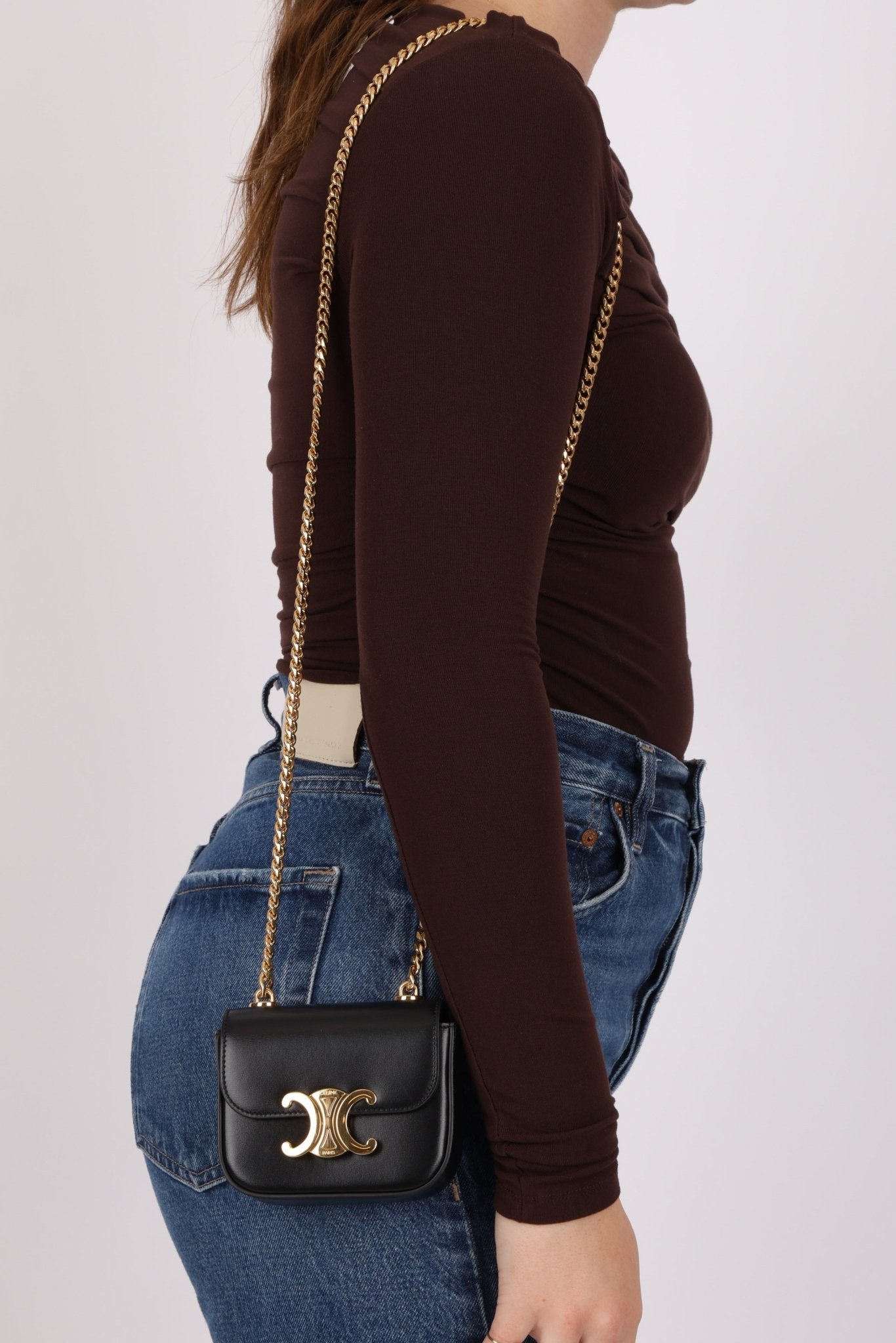 Celine Triomphe Chain Mini Claude - FashioNica