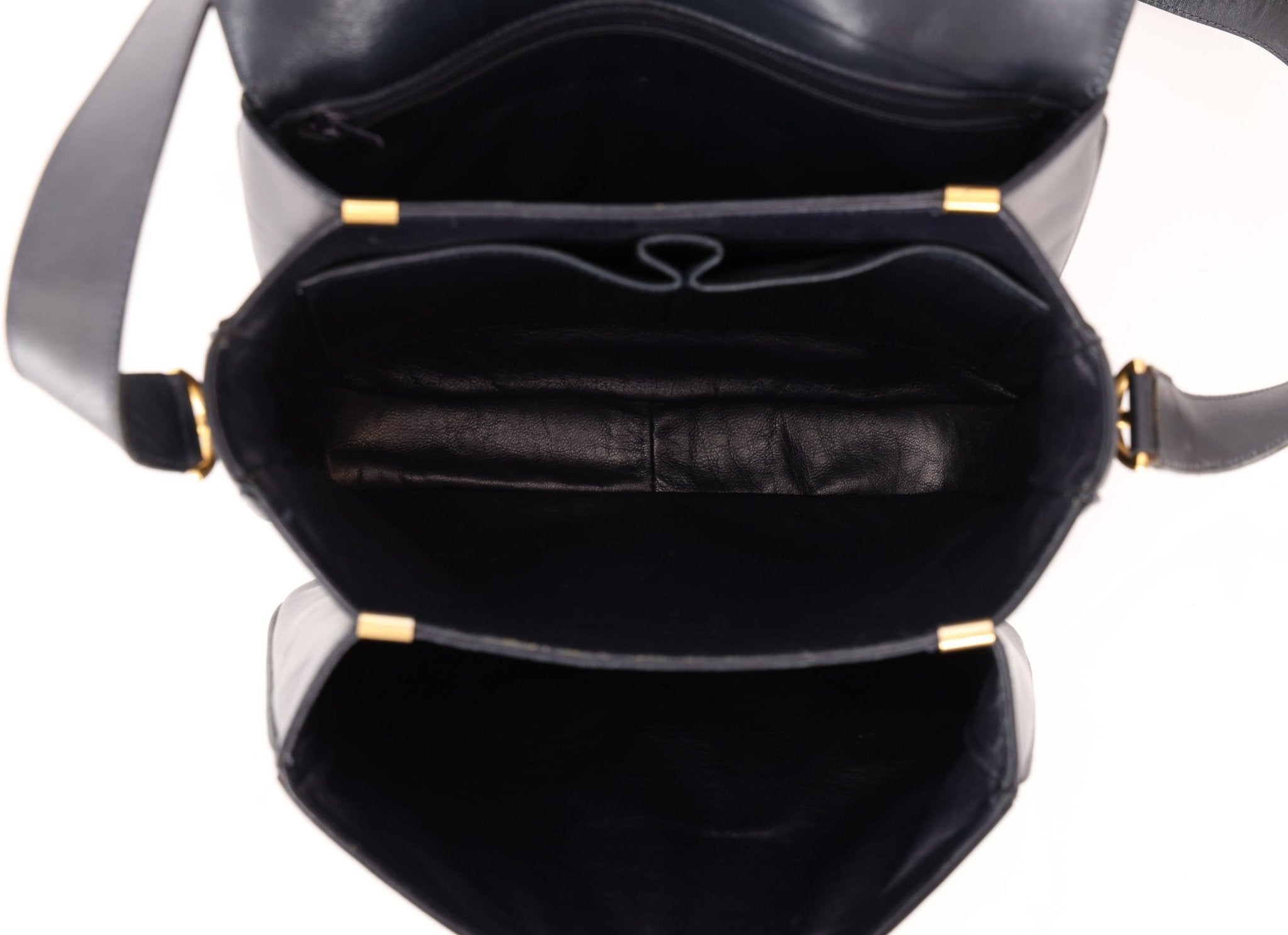 Celine Triomphe Navy Boxcalf Shoulder Bag - FashioNica