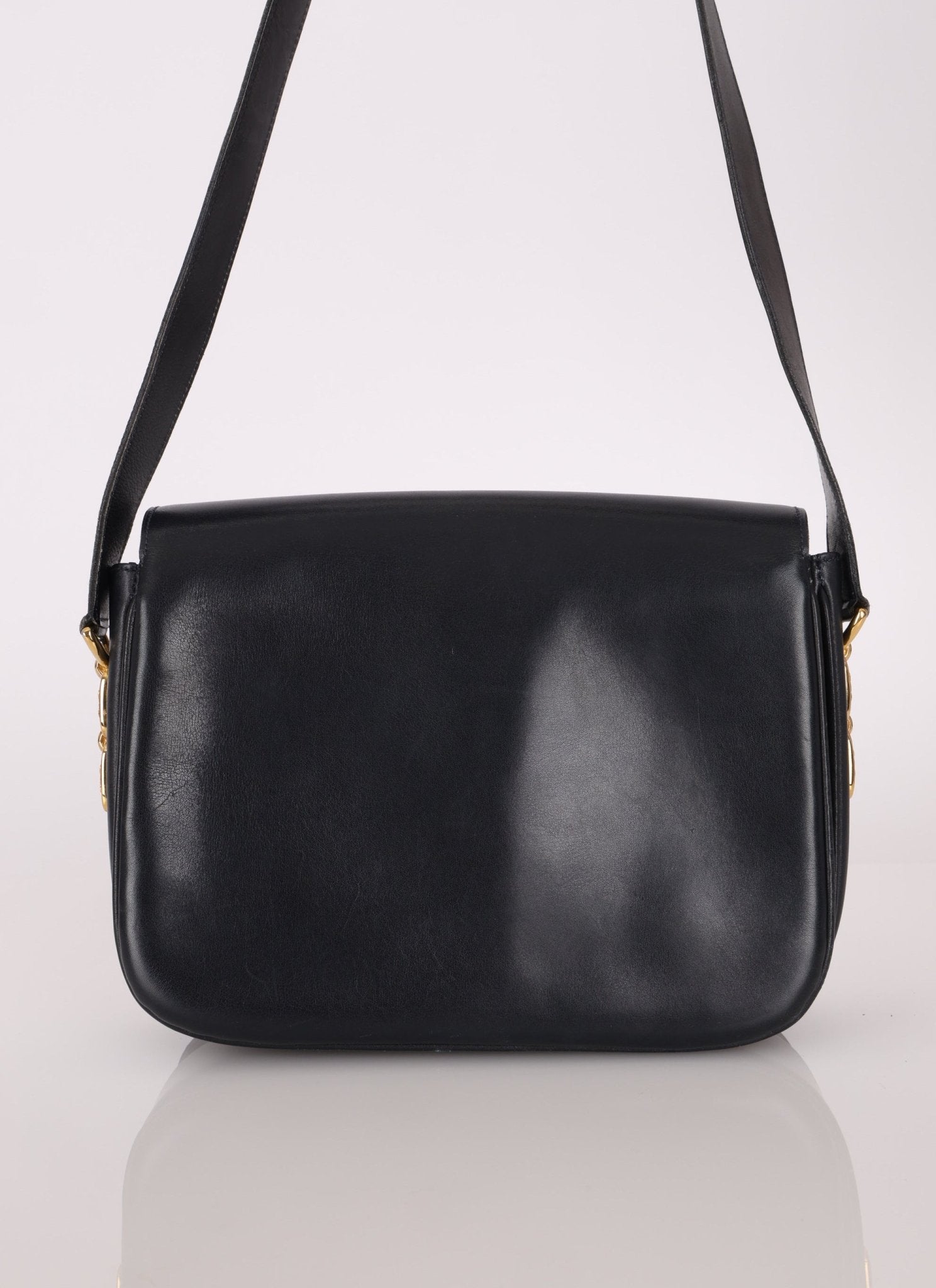 Celine Triomphe Navy Boxcalf Shoulder Bag - FashioNica