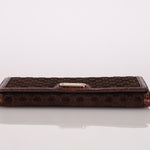Celine Triomphe Suede & Croc Embossed Wallet - FashioNica