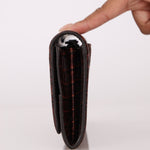 Celine Triomphe Suede & Croc Embossed Wallet - FashioNica