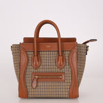 Celine Tweed Check Luggage Nano Bag - FashioNica