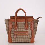 Celine Tweed Check Luggage Nano Bag - FashioNica