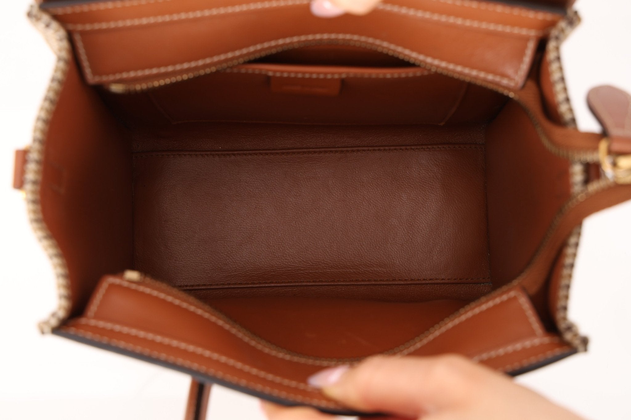 Celine Tweed Check Luggage Nano Bag - FashioNica