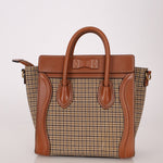 Celine Tweed Check Luggage Nano Bag - FashioNica
