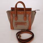 Celine Tweed Check Luggage Nano Bag - FashioNica