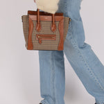Celine Tweed Check Luggage Nano Bag - FashioNica