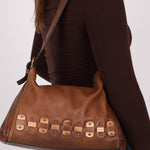 Celine Vintage Macadam Stud and Applique Hobo - FashioNica