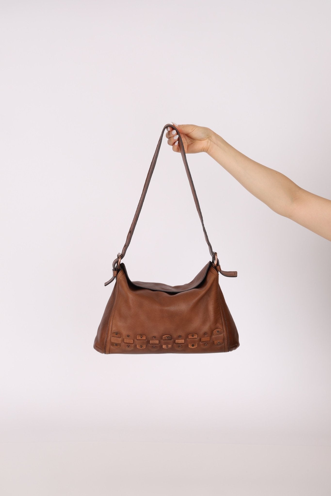 Celine Vintage Macadam Stud and Applique Hobo - FashioNica