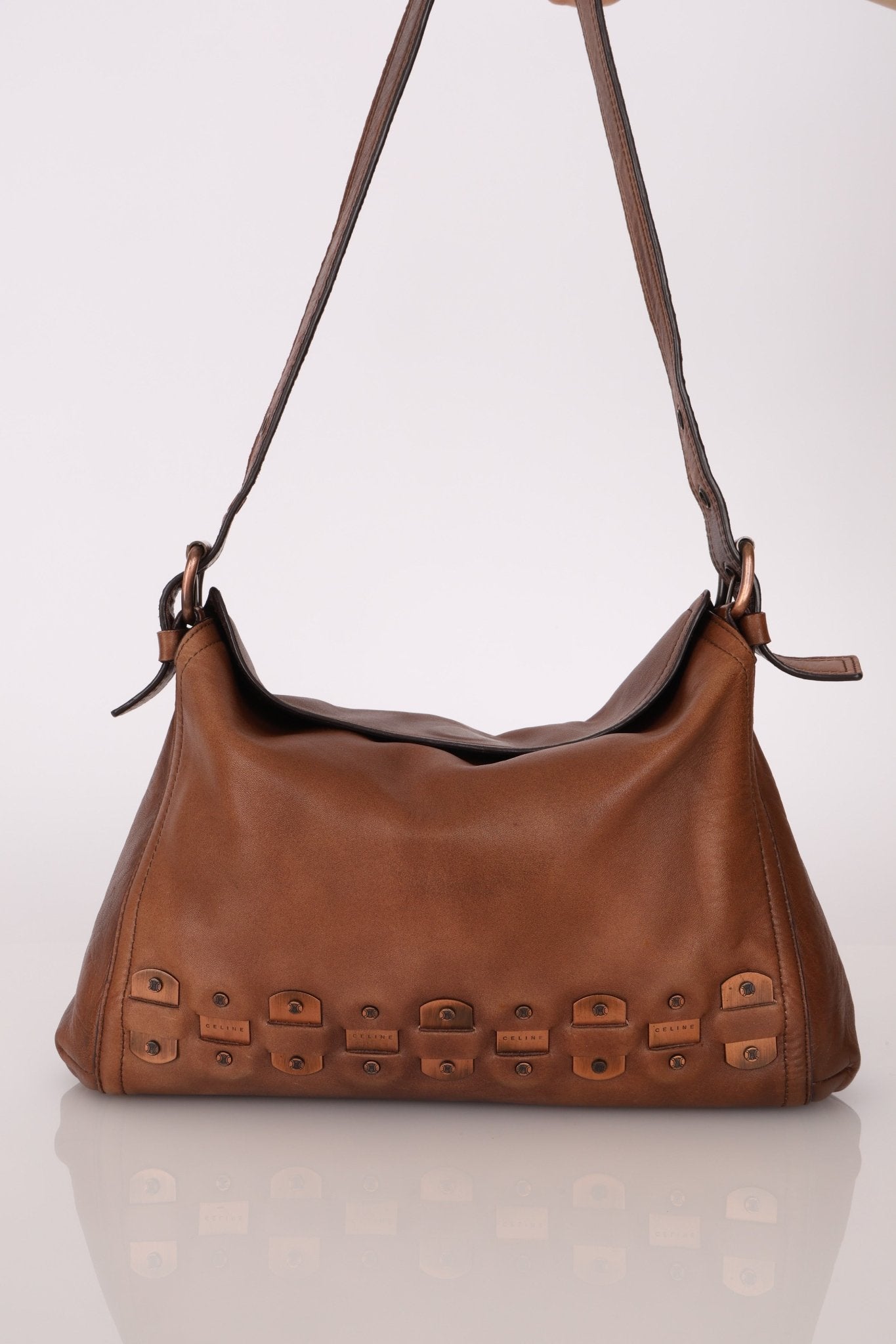 Celine Vintage Macadam Stud and Applique Hobo - FashioNica