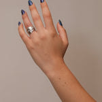 Chanel 18K Bolduc White Gold Diamond Wavy Logo Ring - FashioNica