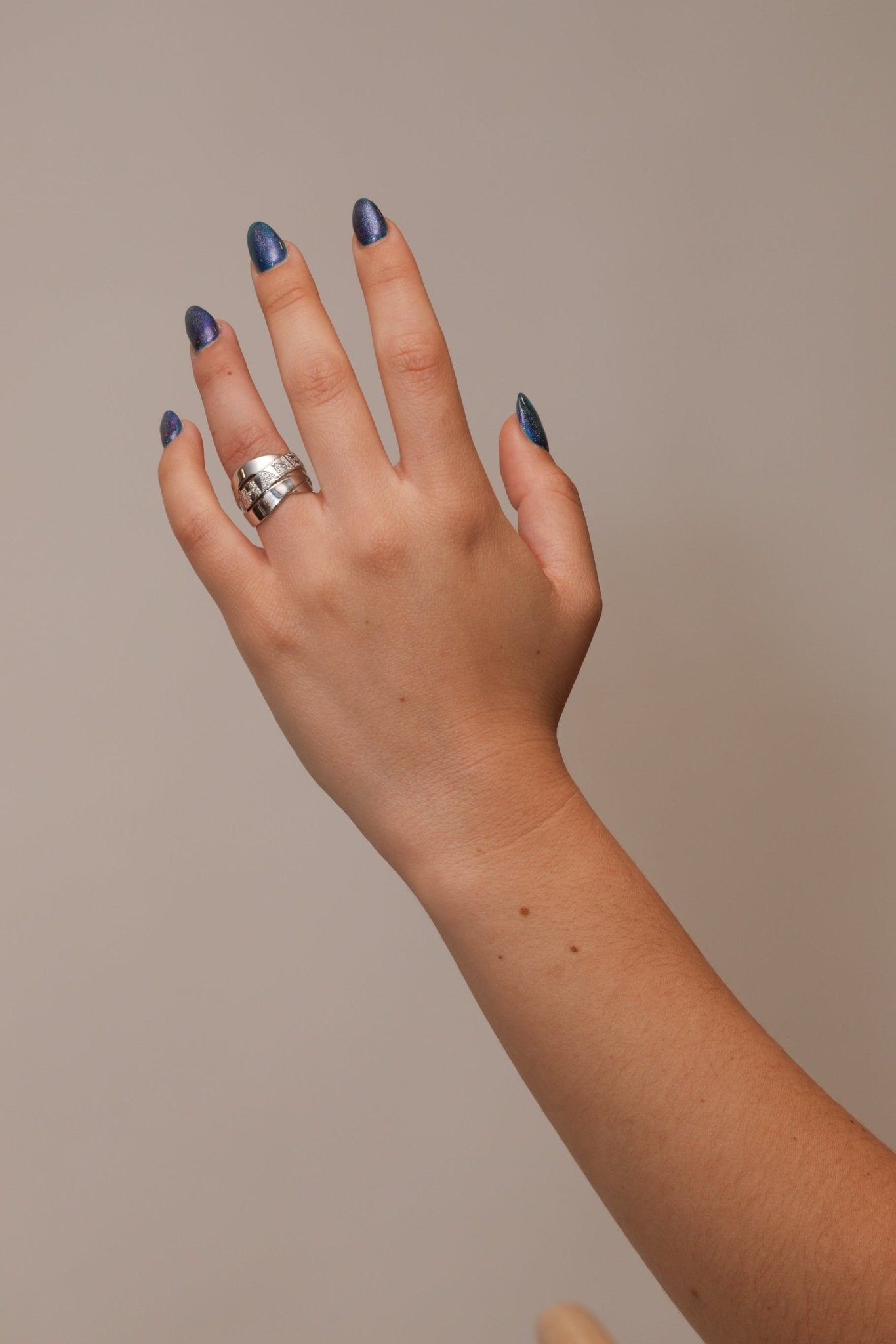 Chanel 18K Bolduc White Gold Diamond Wavy Logo Ring - FashioNica