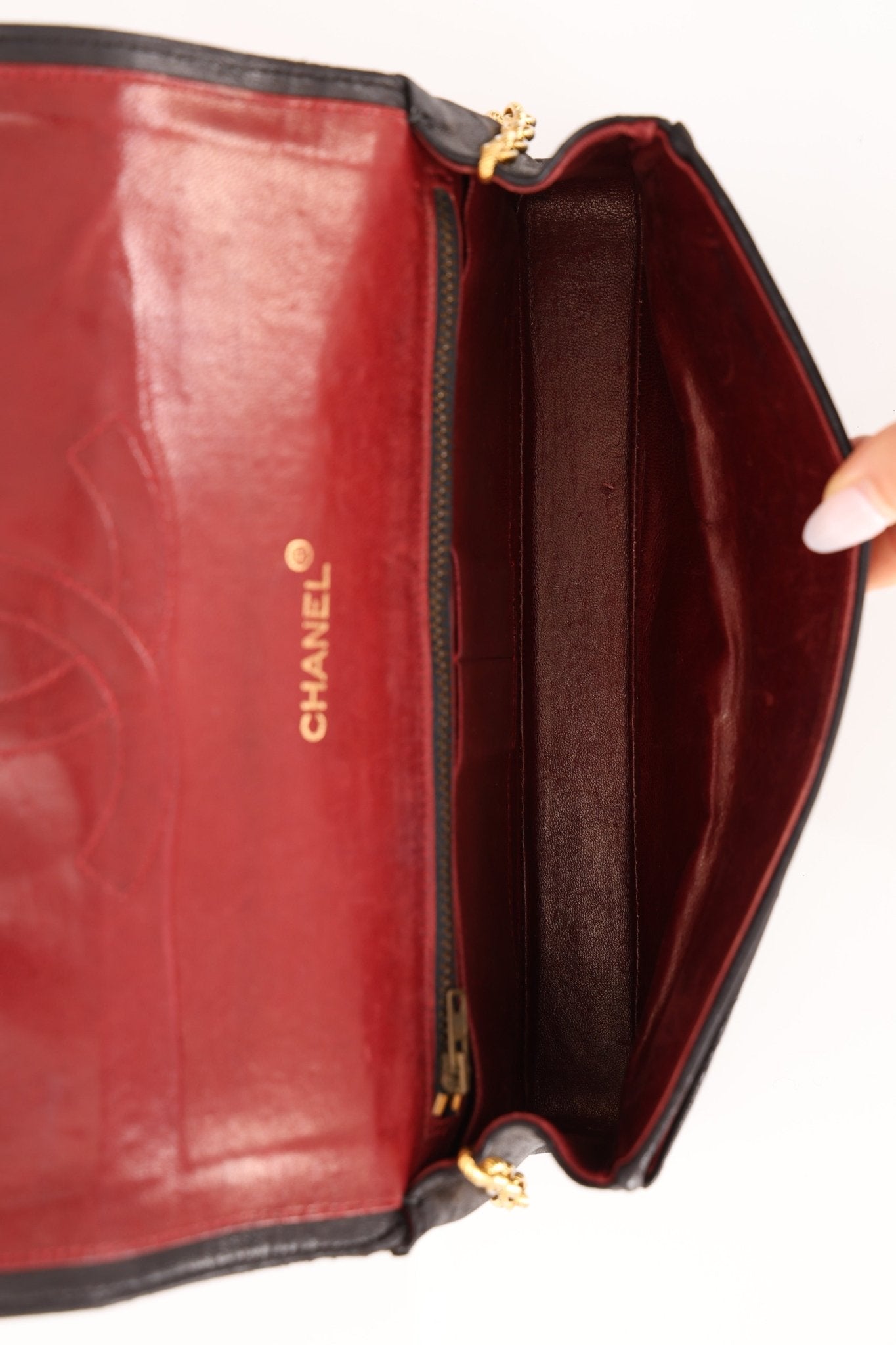 Chanel 1980s Lambskin Mini Bijoux Chain Turnlock Full Flap - FashioNica