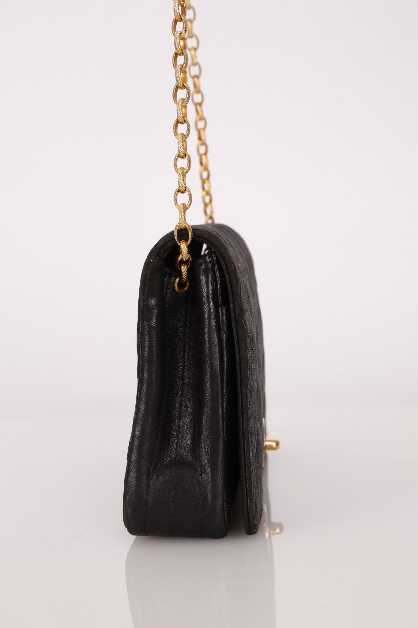 Chanel 1980s Lambskin Mini Bijoux Chain Turnlock Full Flap - FashioNica