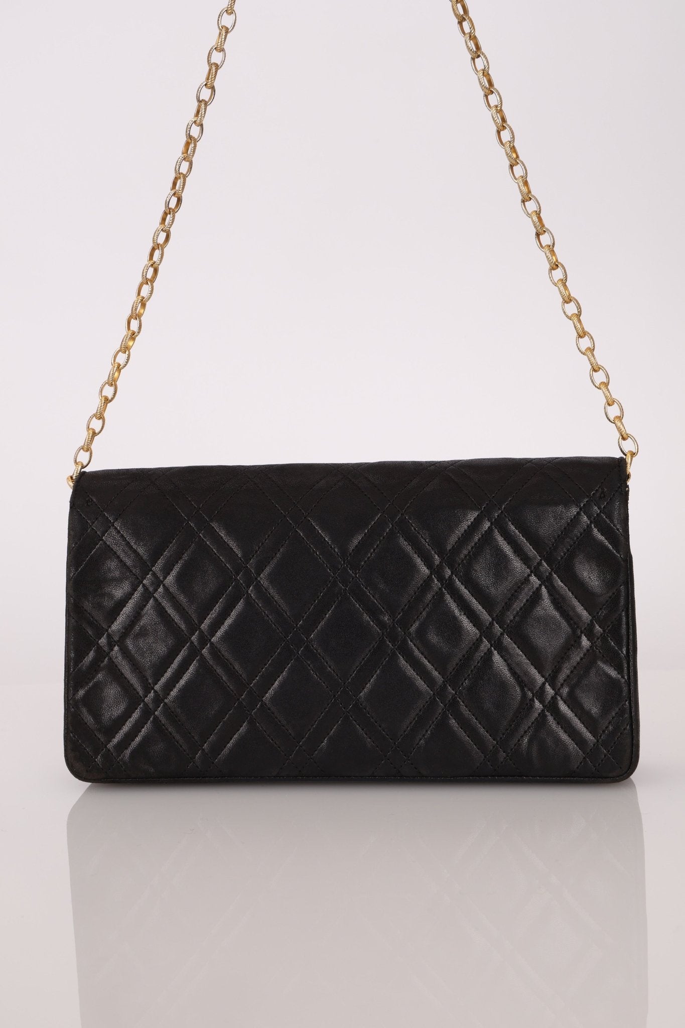 Chanel 1980s Lambskin Mini Bijoux Chain Turnlock Full Flap - FashioNica