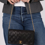 Chanel 1980s Lambskin Mini Bijoux Chain Turnlock Full Flap - FashioNica