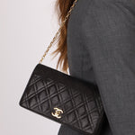 Chanel 1980s Lambskin Mini Bijoux Chain Turnlock Full Flap - FashioNica